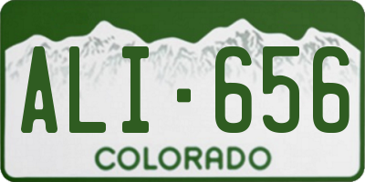 CO license plate ALI656