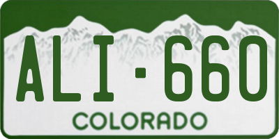 CO license plate ALI660