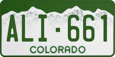 CO license plate ALI661