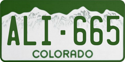 CO license plate ALI665
