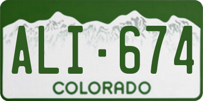 CO license plate ALI674