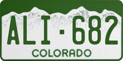CO license plate ALI682