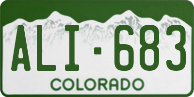 CO license plate ALI683