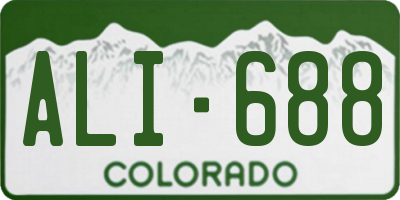 CO license plate ALI688