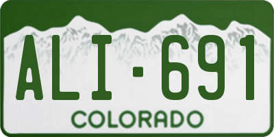 CO license plate ALI691