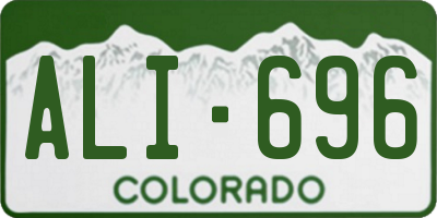 CO license plate ALI696