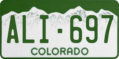 CO license plate ALI697