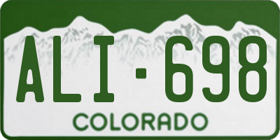 CO license plate ALI698