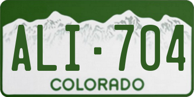 CO license plate ALI704