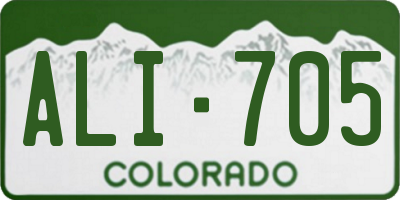 CO license plate ALI705