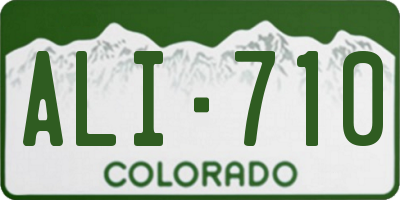 CO license plate ALI710