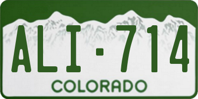 CO license plate ALI714
