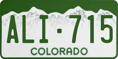 CO license plate ALI715