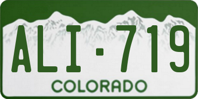 CO license plate ALI719