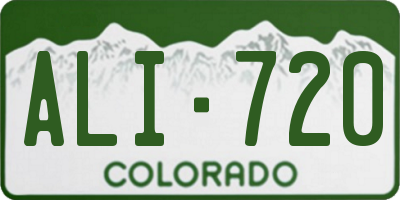 CO license plate ALI720