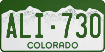 CO license plate ALI730