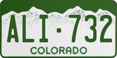 CO license plate ALI732