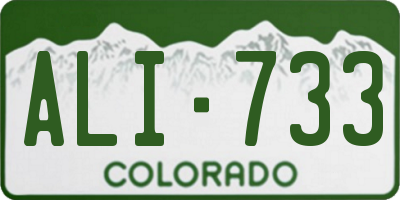 CO license plate ALI733