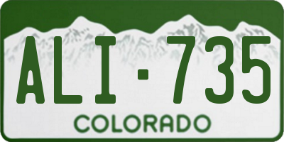CO license plate ALI735