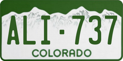 CO license plate ALI737