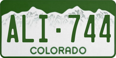 CO license plate ALI744