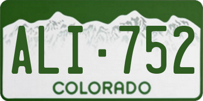 CO license plate ALI752