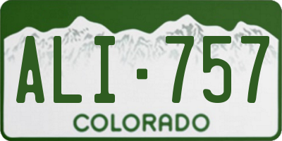 CO license plate ALI757