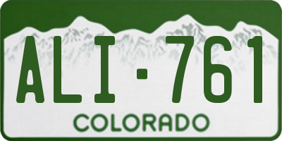 CO license plate ALI761