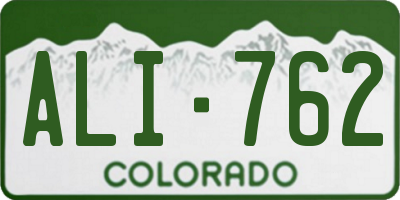 CO license plate ALI762