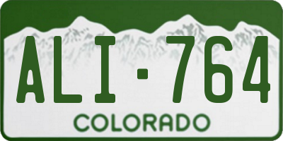 CO license plate ALI764
