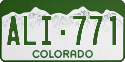 CO license plate ALI771