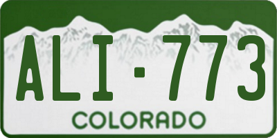 CO license plate ALI773