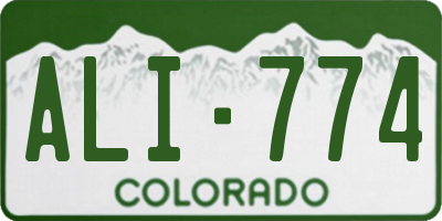 CO license plate ALI774