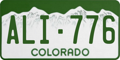 CO license plate ALI776