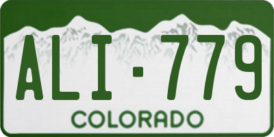 CO license plate ALI779