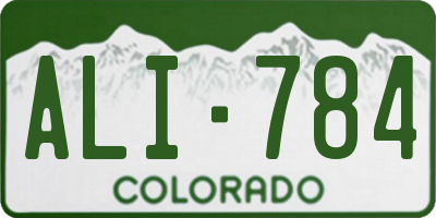 CO license plate ALI784