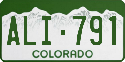 CO license plate ALI791