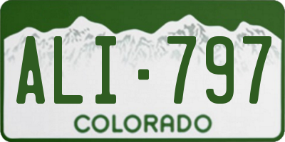 CO license plate ALI797