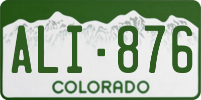 CO license plate ALI876