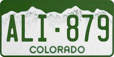 CO license plate ALI879