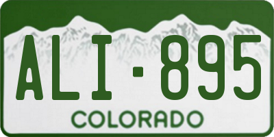 CO license plate ALI895