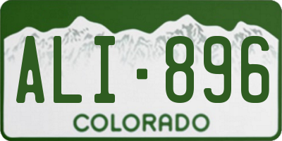 CO license plate ALI896