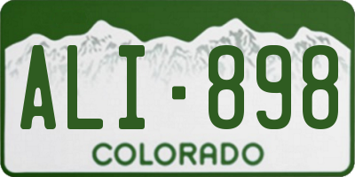 CO license plate ALI898