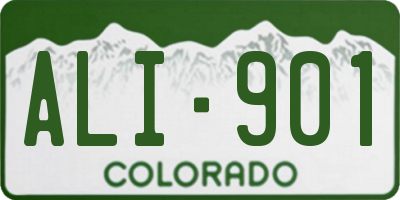 CO license plate ALI901