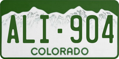CO license plate ALI904