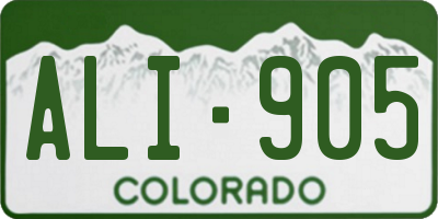 CO license plate ALI905