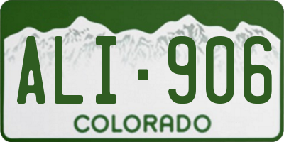 CO license plate ALI906