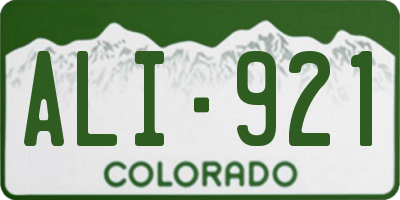 CO license plate ALI921