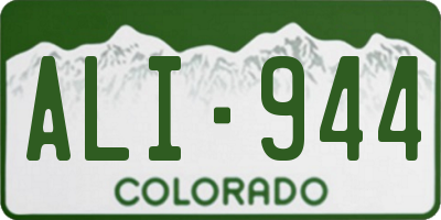 CO license plate ALI944