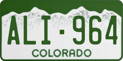 CO license plate ALI964